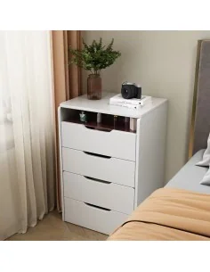 Mesa de Maquillaje con Espejo y Lampara / Rosada 2