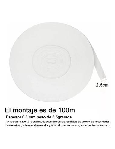 Cinta Blanca Para Sublimación Tipo Lanyard 100 Metros