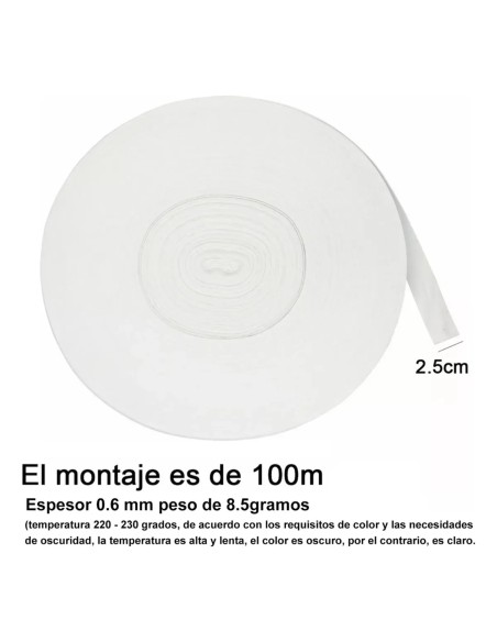 Cinta Blanca Para Sublimación Tipo Lanyard 100 Metros