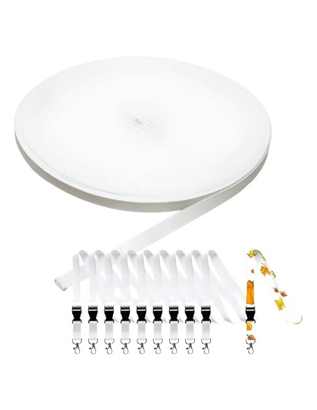 Cinta Blanca Para Sublimación Tipo Lanyard 100 Metros