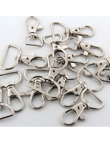 Mosquetón Llaveros Ganchos Giratorios Para Lanyard 100 Unidades