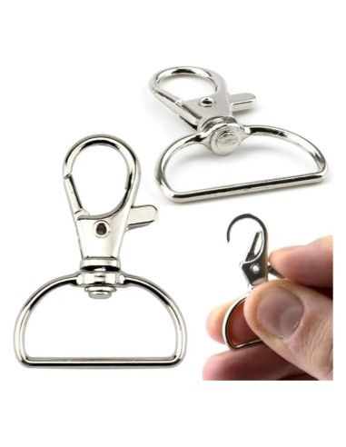 Mosquetón Llaveros Ganchos Giratorios Para Lanyard 100 Unidades