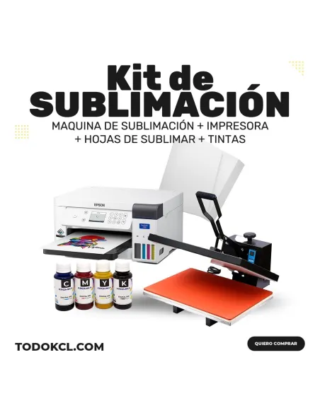 Kit de Sublimacion 40x60 + Impresora + 100 Hojas + Tintas