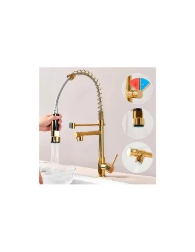 Llave Lavaplatos Monomando Dorada A11741