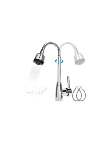 Llave Grifería Lavaplatos Flexible Doble Chorro A10996
