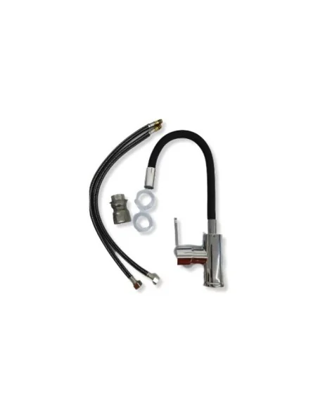Llave Grifería Monomando Lavaplatos Flexible Cuello Cisne A10984