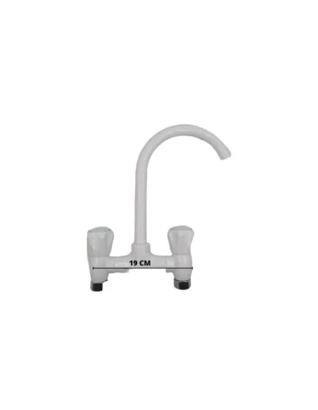 Llave Blanca Dos Manillas Cuello de Cisne A10994