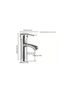 Llave Lavamanos Monomando Grifería Baño Con Flexibles Cromad A10989 2