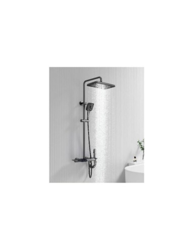 Kit Ducha Eléctrica Negra Mate Botones 4 Funciones A11719