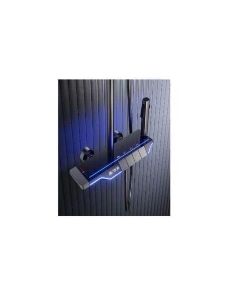 Kit Ducha Eléctrica Negra Mate Botones 4 Funciones A11719