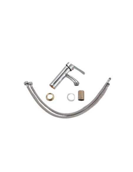 Llave Lavamanos Monomando Grifería Baño Con Flexibles Cromad A10989