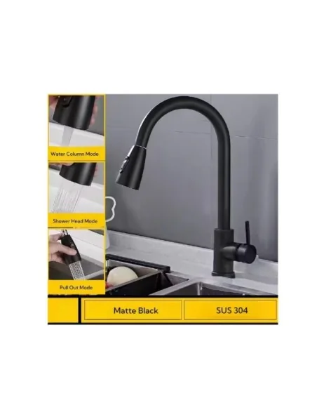 Llave Monomando Negra A10978