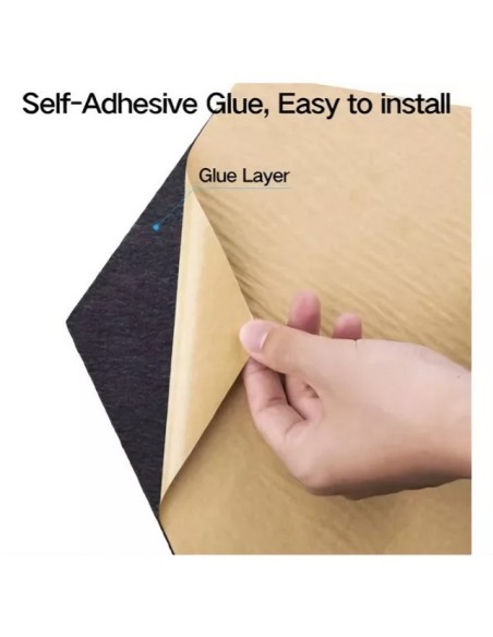 Panel Acústico Hexagonal Autoadhesivo Negro Grafito Pack X12 XSJ-10178