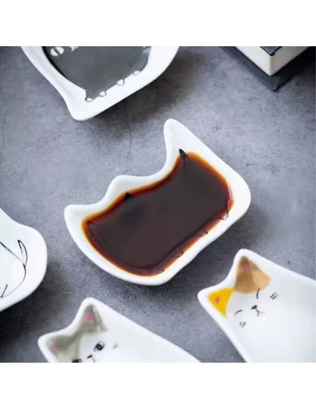 Pack de 2 Platos Para Salsa de Soya Tipo Gato