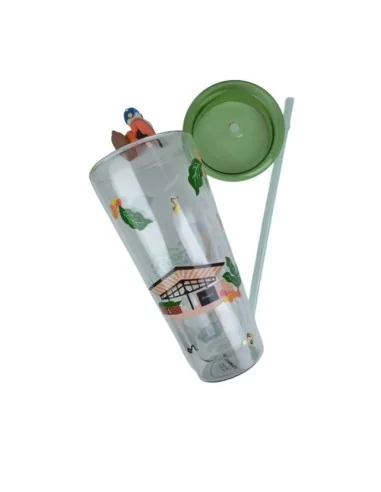 Vasos de Cristal con Tapa Ajustada T-00039-3