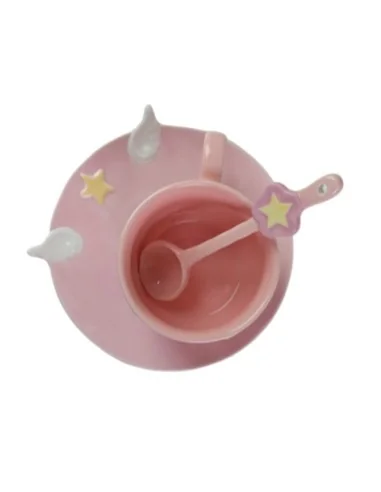 Taza de Café de Cerámica Rosa con Diseño de Sakura T-00041