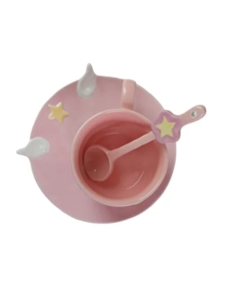 Taza de Café de Cerámica Rosa con Diseño de Sakura T-00041